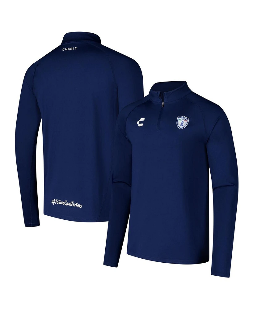 Charly Men's Blue C.f. Pachuca 2024/25 Quarter-Zip Pullover Sweatshirt