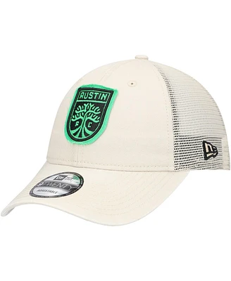 New Era Men's Tan Austin Fc Game Day 9TWENTY Adjustable Trucker Hat