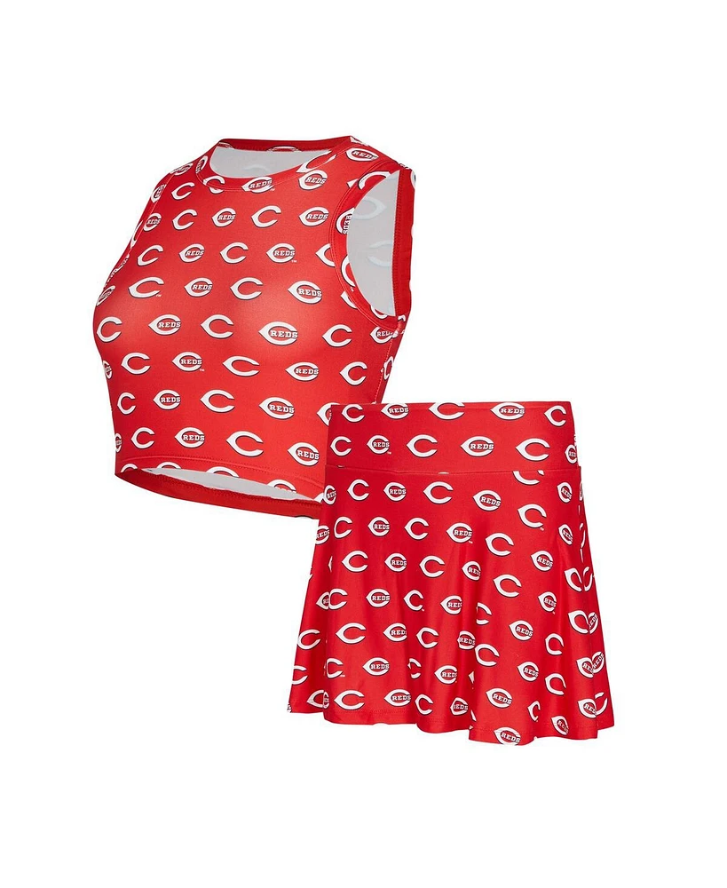 Concepts Sport Women's Red Cincinnati Reds Knit Tank Top and Skort Set