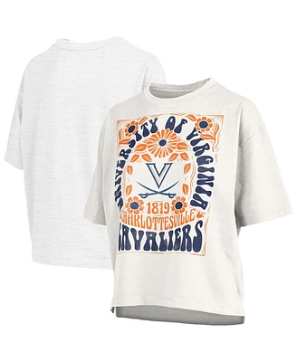 Pressbox Women's White Virginia Cavaliers Harmony Oversized T-Shirt