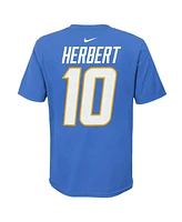 Nike Big Boys and Girls Justin Herbert Powder Blue Los Angeles Chargers Team Pride Player Name Number T-Shirt