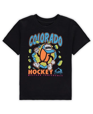 Outerstuff Toddler Black Colorado Avalanche Break Through T-Shirt