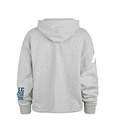 '47 Brand Women's Heather Gray Florida Gators High Hopes Long Sleeve Cropped Hoodie