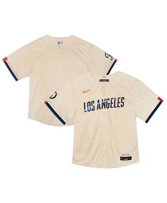 Nike Baby Boys and Girls Cream Los Angeles Dodgers 2024 City Connect Limited Jersey