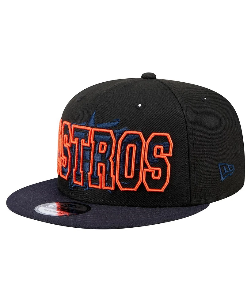 New Era Men's Black Houston Astros Splatter 9FIFTY Snapback Hat
