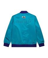 Mitchell & Ness Men's Teal Charlotte Hornets Hardwood Classics Team Og 3.0 Lightweight Satin Full-Snap Jacket