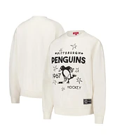 Mitchell & Ness Women's Cream Pittsburgh Penguins Logo 3.0 Pullover Sweatshirt