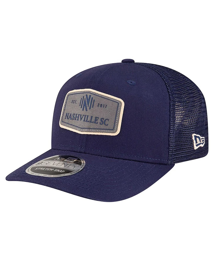 New Era Men's Navy Nashville Sc Labeled 9SEVENTY Trucker Stretch-Snap Adjustable Hat