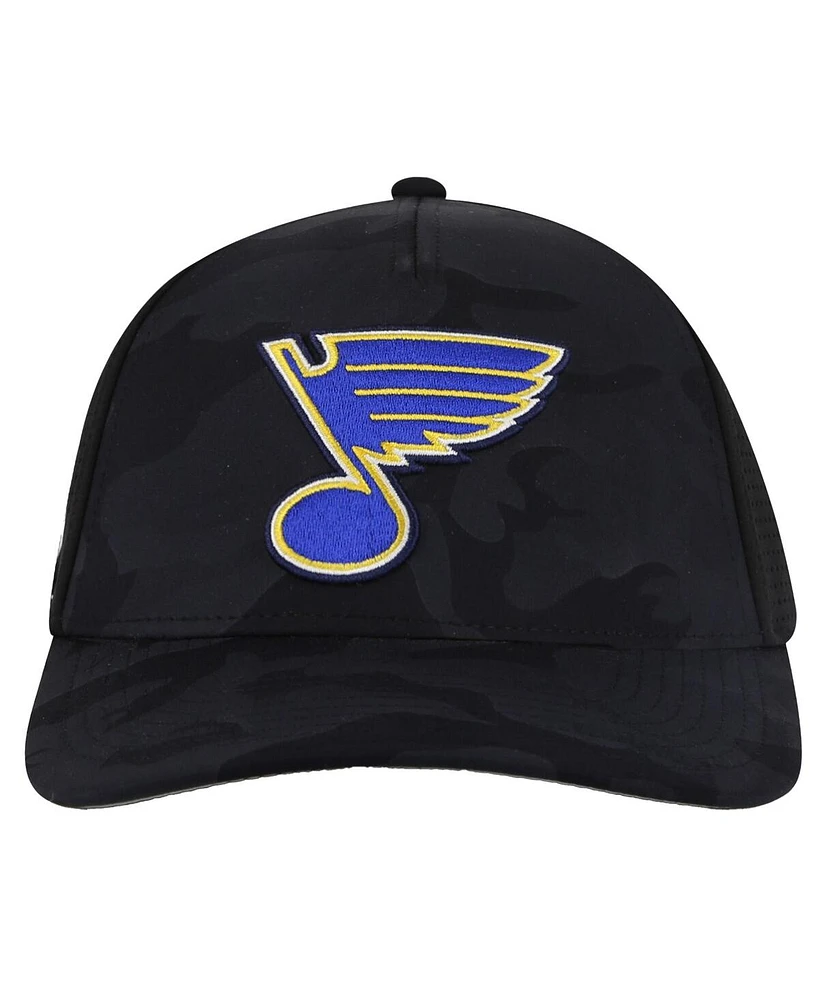 American Needle Men's Black St. Louis Blues Valin Camo Super Tech Vented Adjustable Hat