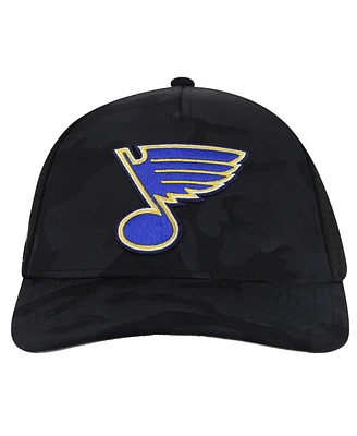 American Needle Men's Black St. Louis Blues Valin Camo Super Tech Vented Adjustable Hat