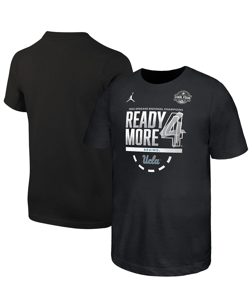 Jordan Big Boys and Girls Black Ucla Bruins 2025 Ncaa Women's Basketball Tournament March Madness Final Four Locker Room T-Shirt