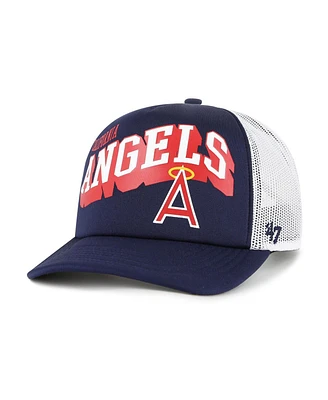 '47 Brand Men's Navy Los Angeles Angels Meander Foam Trucker Snapback Hat