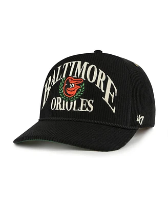 '47 Brand Men's Black Baltimore Orioles Pitchout Rope Hitch Adjustable Hat