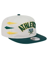 New Era Men's Cream Athletics Iron Golfer Snapback Hat