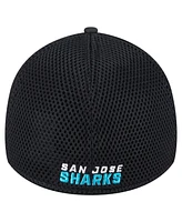 New Era Men's Black San Jose Sharks Active Subtle Camo 39THIRTY Flex Hat