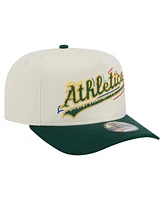 New Era Men's White Athletics Team Scribble Golfer Adjustable Hat