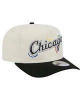 New Era Men's White Chicago White Sox Team Scribble Golfer Adjustable Hat
