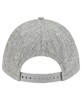 New Era Men's Gray Los Angeles Dodgers Cotton Weave M-Crown A-Frame 9FORTY Adjustable Hat