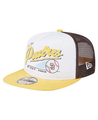 New Era Big Boys and Girls White San Diego Padres Retro 9FIFTY Snapback Hat