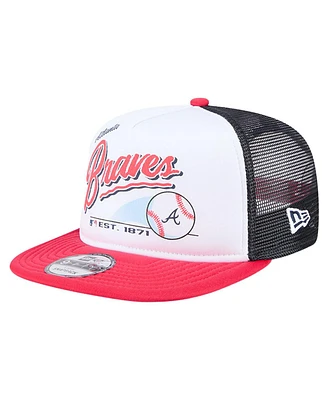 New Era Big Boys and Girls White Atlanta Braves Retro 9FIFTY Snapback Hat