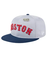 New Era Men's Gray/Navy Boston Red Sox Satin 59FIFTY Fitted Hat