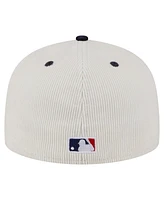 New Era Men's Cream/Navy York Yankees Two-Tone Corduroy 59FIFTY Fitted Hat