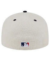 New Era Men's Cream/Navy Minnesota Twins Two-Tone Corduroy 59FIFTY Fitted Hat