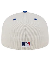 New Era Men's Cream/Royal Kansas City Royals Two-Tone Corduroy 59FIFTY Fitted Hat