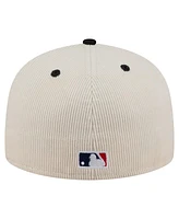 New Era Men's Cream/Black Baltimore Orioles Two-Tone Corduroy 59FIFTY Fitted Hat