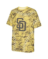 Outerstuff Big Boys and Girls Gold San Diego Padres Slide Score Bold T-Shirt