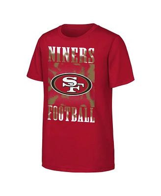 Outerstuff Big Boys and Girls Scarlet San Francisco 49ers Garage Hero T-Shirt