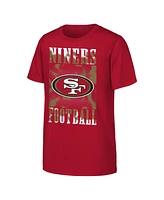 Outerstuff Big Boys and Girls Scarlet San Francisco 49ers Garage Hero T-Shirt
