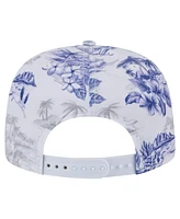 New Era Men's White New York Yankees Printed Island Golfer Snapback Hat
