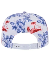 New Era Men's White Atlanta Braves Printed Island Golfer Snapback Hat