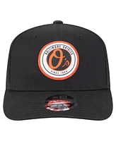 New Era Men's Black Baltimore Orioles Circle Patch 9SEVENTY Stretch-Snap Hat