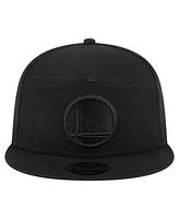 New Era Men's Black Golden State Warriors Adventure Canvas Split Panel 9FIFTY Snapback Hat