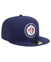 New Era Men's Navy Winnipeg Jets Core 59FIFTY Fitted Hat