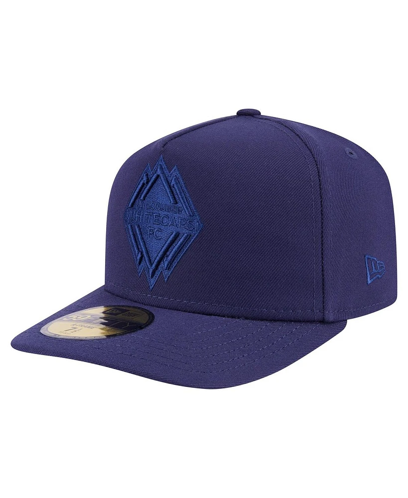 New Era Men's Navy Vancouver Whitecaps Fc Color Pack A-Frame 59FIFTY Fitted Hat