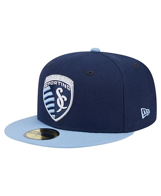 New Era Men's Navy Sporting Kansas City 2025 Kickoff 59FIFTY Fitted Hat