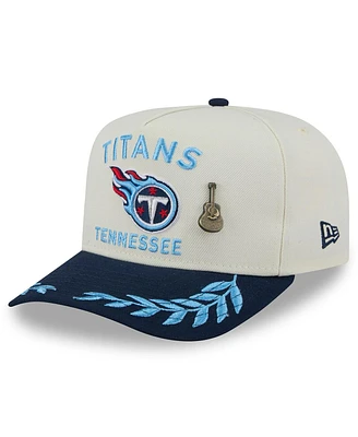 New Era Men's Cream/Navy Tennessee Titans 2025 Nfl Draft A-Frame 59FIFTY Fitted Hat