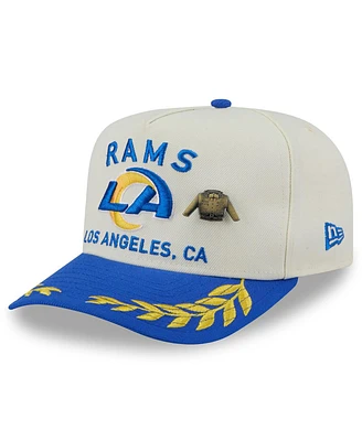 New Era Men's Cream/Royal Los Angeles Rams 2025 Nfl Draft A-Frame 59FIFTY Fitted Hat