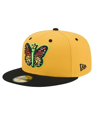 New Era Men's Yellow/Black Eugene Emeralds Copa de la Diversion 59FIFTY Fitted Hat