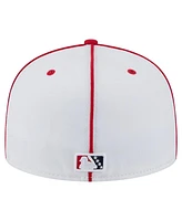 New Era Men's White/Red Memphis Redbirds Authentic Collection 59FIFTY Fitted Hat