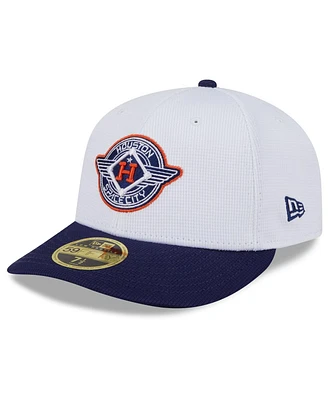New Era Men's White/Navy Houston Astros 2025 City Connect Batting Practice Low Profile 59FIFTY Fitted Hat