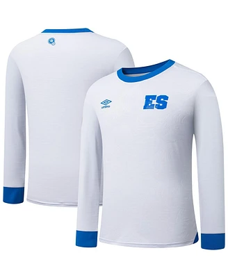 Umbro Men's White El Salvador National Team 2025 Away Replica Long Sleeve Jersey