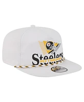 New Era Men's White Pittsburgh Steelers Collide Golfer Snapback Hat