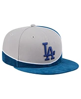 New Era Men's Royal/Gray Los Angeles Dodgers Retro Split Corduroy Snapback Hat