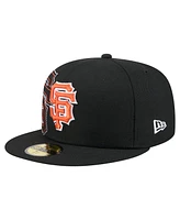 New Era Men's Black San Francisco Giants Yarn Stitch 59FIFTY Fitted Hat