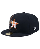 New Era Men's Navy Houston Astros Yarn Stitch 59FIFTY Fitted Hat