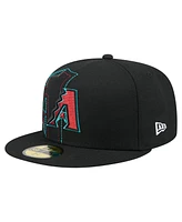 New Era Men's Black Arizona Diamondbacks Yarn Stitch 59FIFTY Fitted Hat